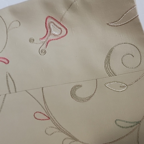 GRACE DANELEWIS EMBROIDERED SILK& LINEN BLAZER SKIRT SUIT SET/Size 6 - Picture 11 of 15